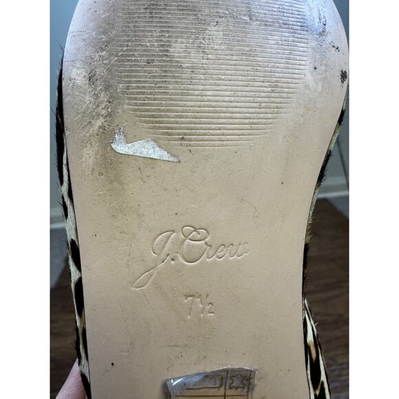 J. CREW Anya Scrunchie Ballet Flat in Calf Hair, Sz 7.5 - Picture 12 of 12